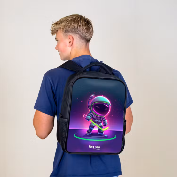 Sac à dos enfant - Noir - Hockey dans l'espace — 5
