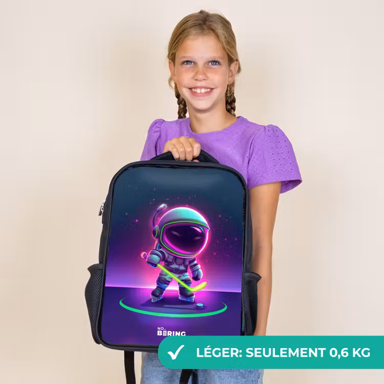 Sac à dos enfant - Noir - Hockey dans l'espace — 9