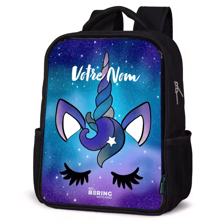 Sac à dos enfant - Noir - Licorne violette — 6