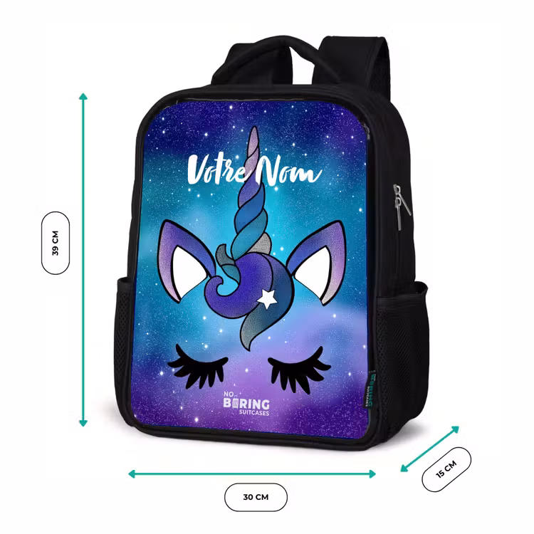 Sac à dos enfant - Noir - Licorne violette — 8