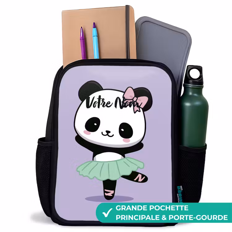 Sac à dos enfant - Noir - Kawai - Ballet - Panda — 10