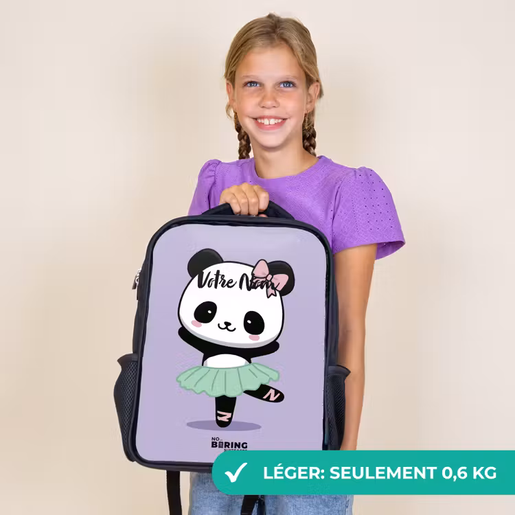 Sac à dos enfant - Noir - Kawai - Ballet - Panda — 9