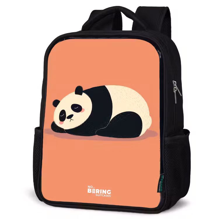 Sac à dos enfant - Noir - Panda - Dormant - Orange — 6