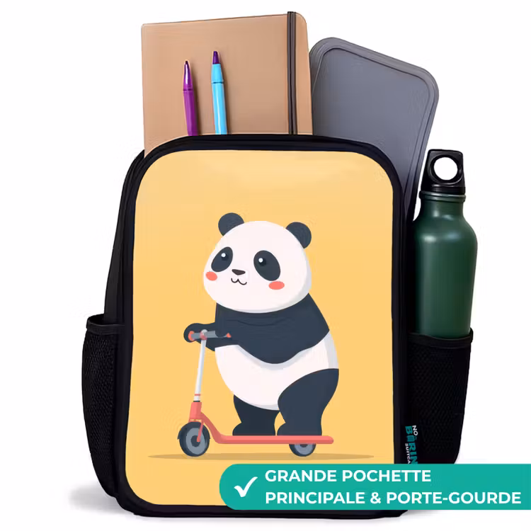 Sac à dos enfant - Noir - Panda - Marchepied - Jaune — 10