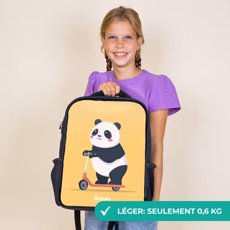 Sac à dos enfant - Noir - Panda - Marchepied - Jaune — 9