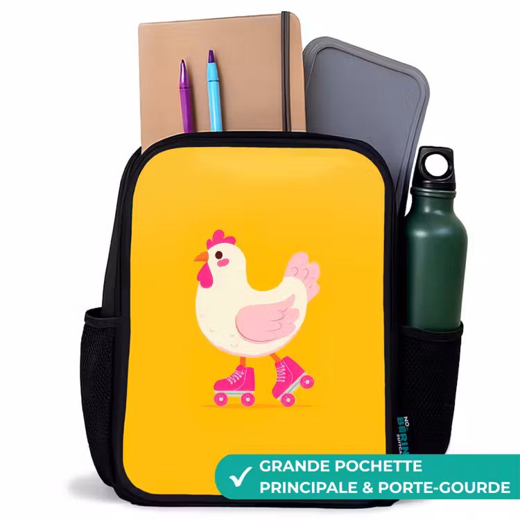 Sac à dos enfant - Noir - Kip - Patins à roulettes - Jaune — 10