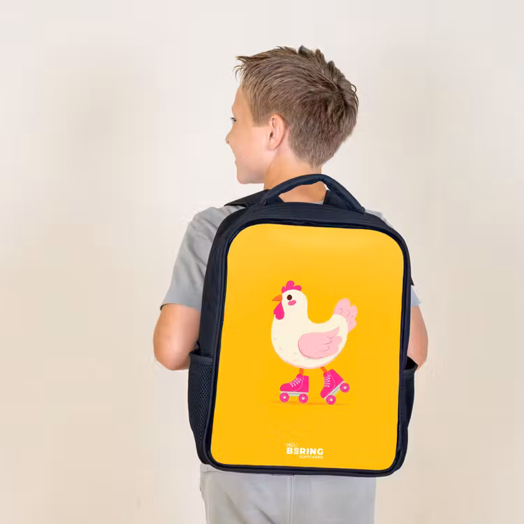 Sac à dos enfant - Noir - Kip - Patins à roulettes - Jaune — 2