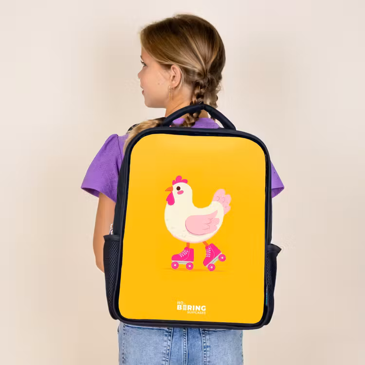 Sac à dos enfant - Noir - Kip - Patins à roulettes - Jaune — 4