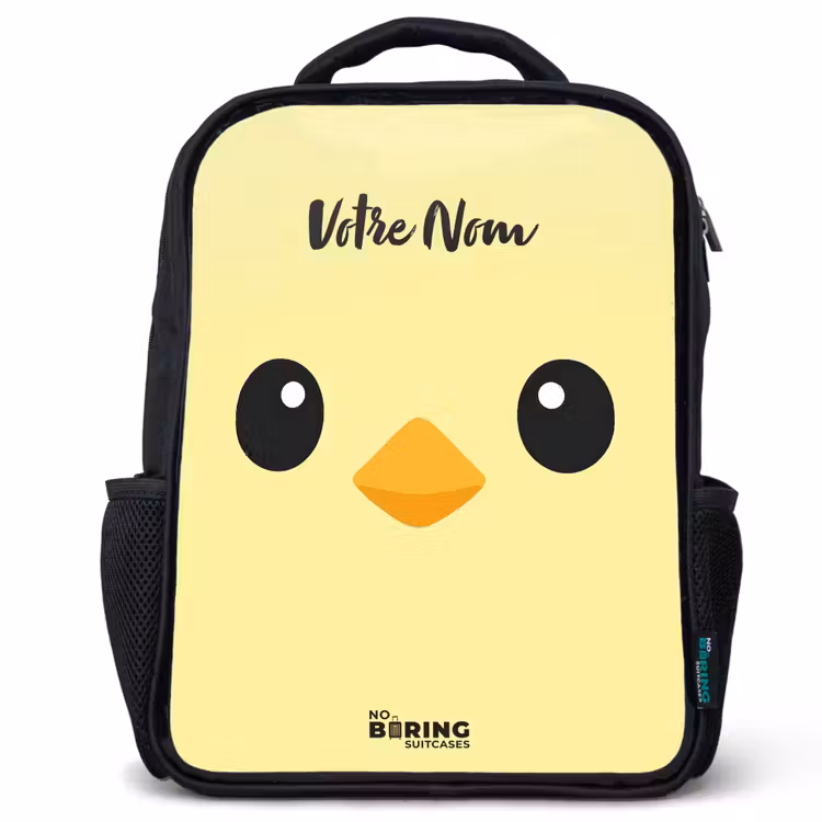 Sac à dos enfant - Noir - Kawai - Chick - Jaune — 1