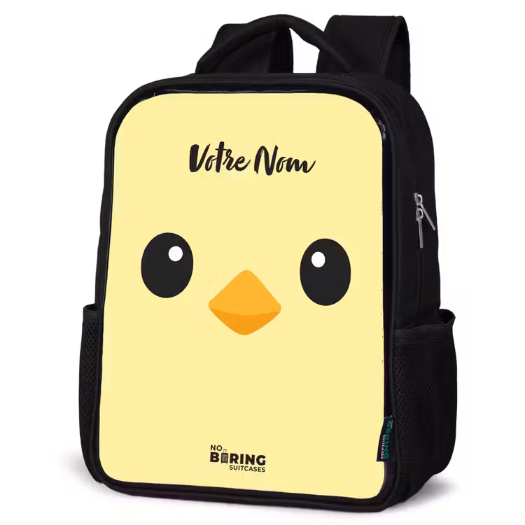 Sac à dos enfant - Noir - Kawai - Chick - Jaune — 6