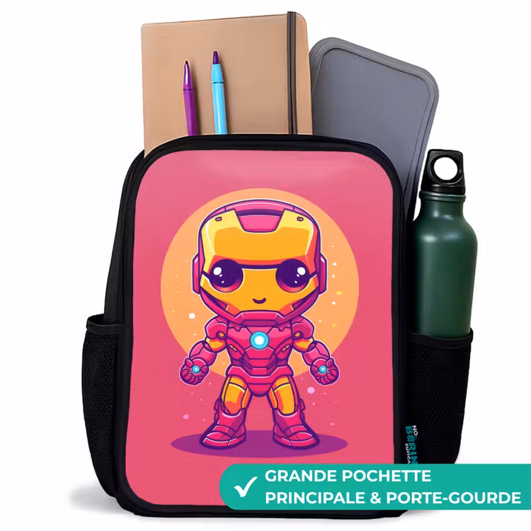 Sac à dos enfant - Noir - Ranger rose — 10