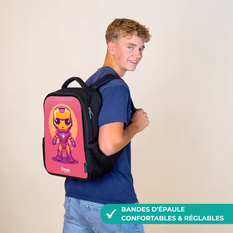 Sac à dos enfant - Noir - Ranger rose — 11