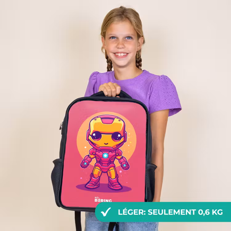 Sac à dos enfant - Noir - Ranger rose — 9