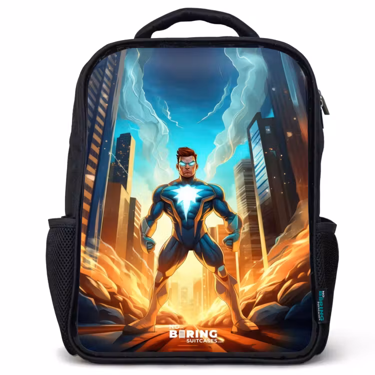 Sac à dos enfant - Noir - Super-héros de la ville — 1