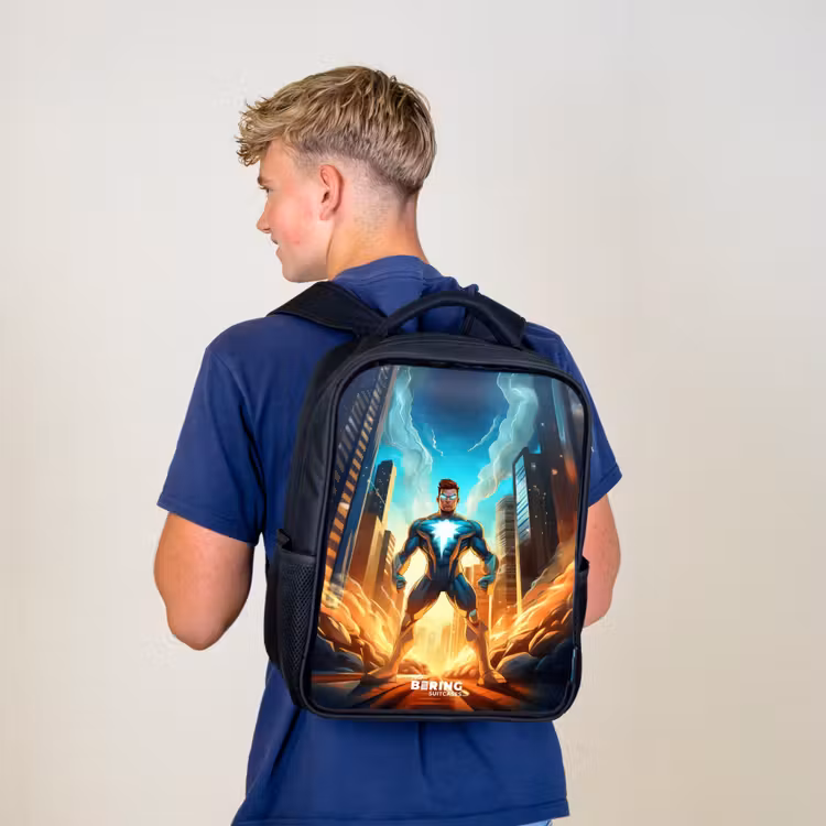 Sac à dos enfant - Noir - Super-héros de la ville — 5