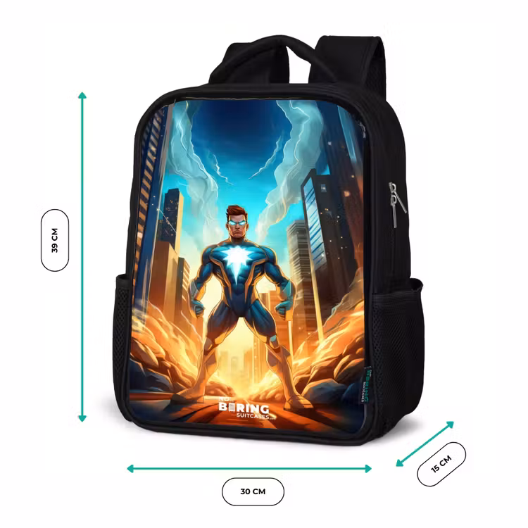 Sac à dos enfant - Noir - Super-héros de la ville — 8