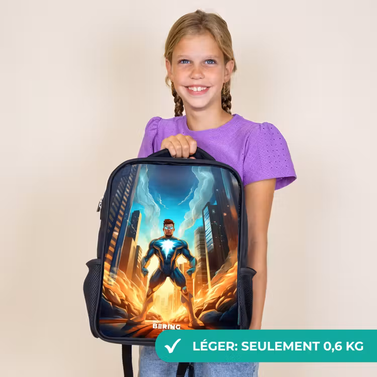 Sac à dos enfant - Noir - Super-héros de la ville — 9
