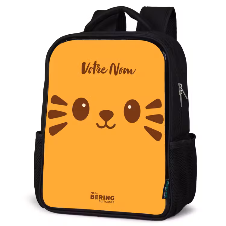 Sac à dos enfant - Noir - Kawai - Tiger - Orange — 6