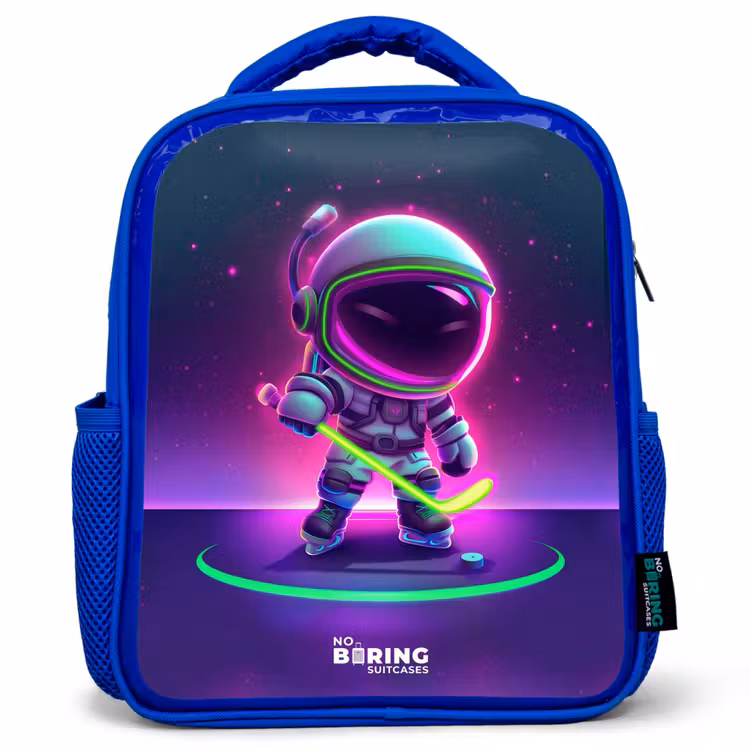 Sac à dos enfant - Bleu - Hockey dans l'espace — 1