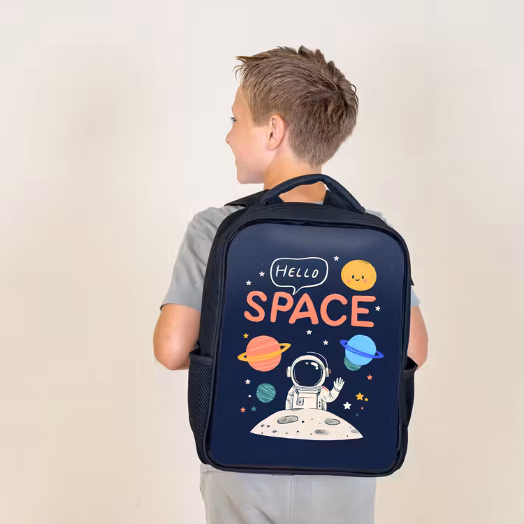 Sac à dos enfant - Noir - Astronaute - Espace - Planètes — 2