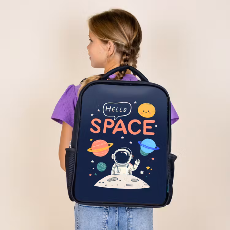 Sac à dos enfant - Noir - Astronaute - Espace - Planètes — 4
