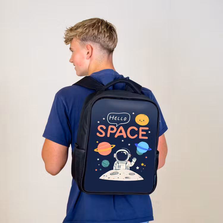 Sac à dos enfant - Noir - Astronaute - Espace - Planètes — 5