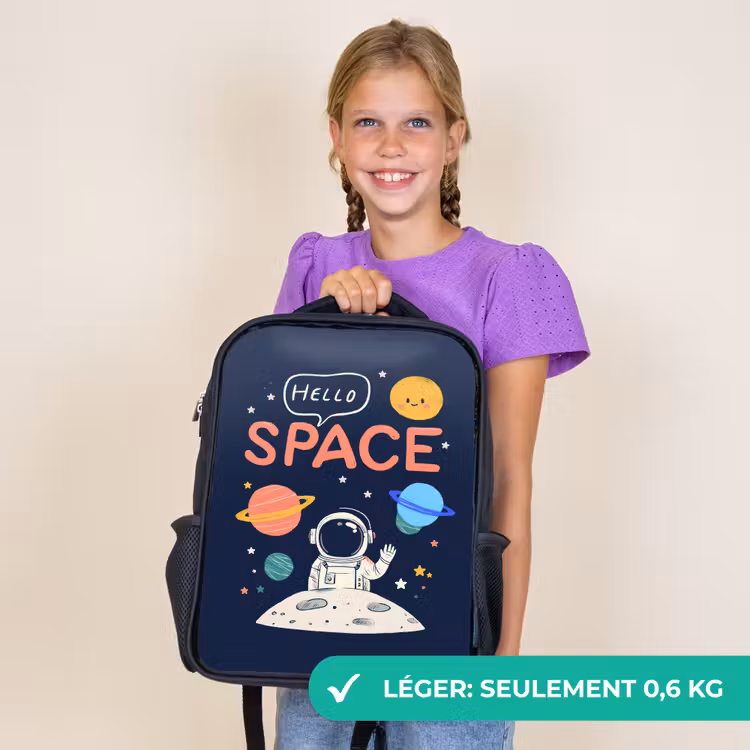 Sac à dos enfant - Noir - Astronaute - Espace - Planètes — 9