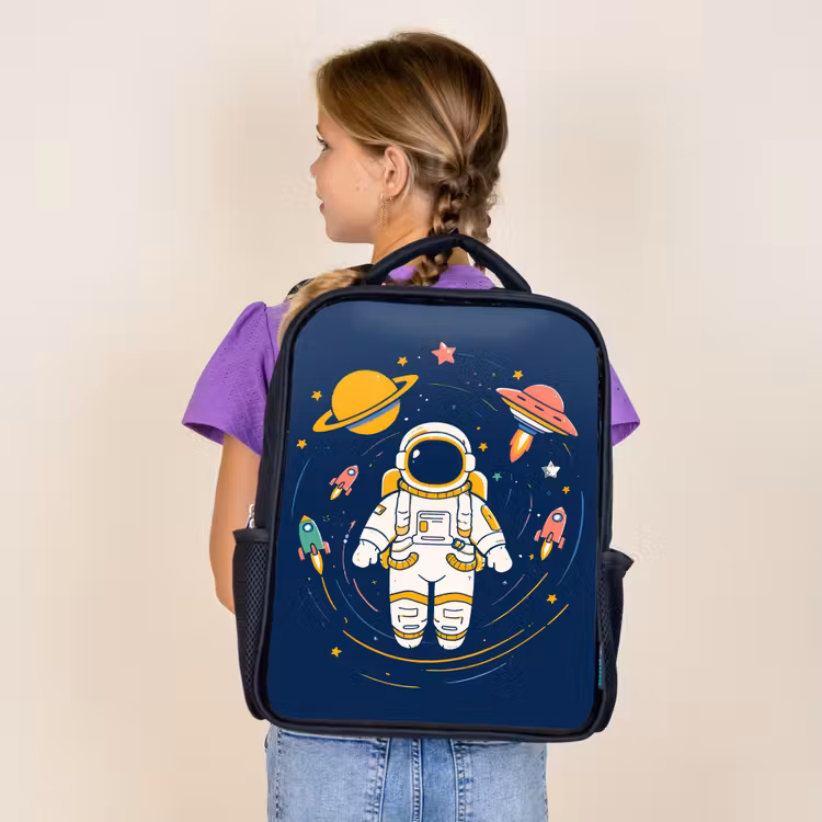 Sac à dos enfant - Noir - Astronaute - Planètes - Fusée — 4