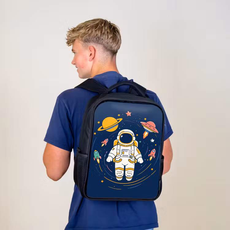 Sac à dos enfant - Noir - Astronaute - Planètes - Fusée — 5