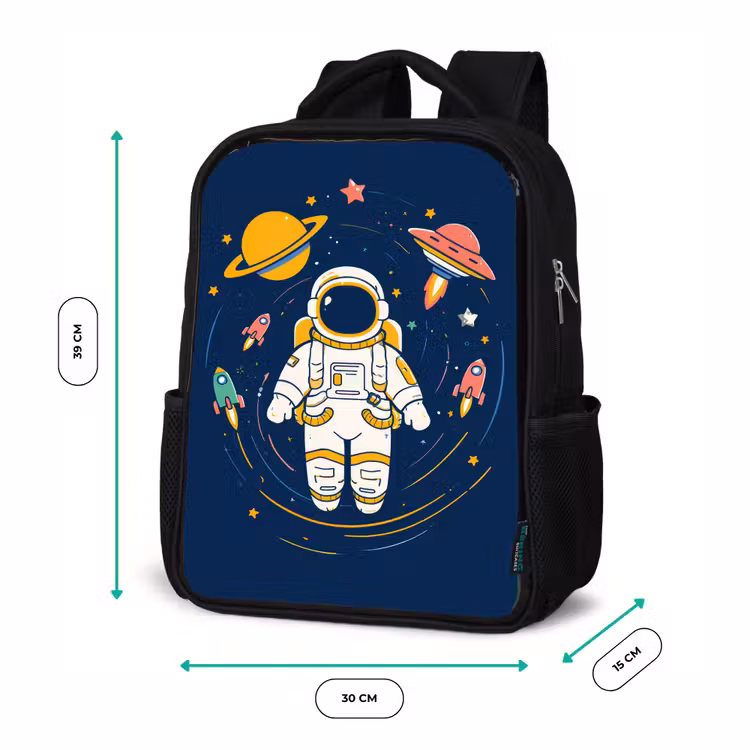 Sac à dos enfant - Noir - Astronaute - Planètes - Fusée — 8