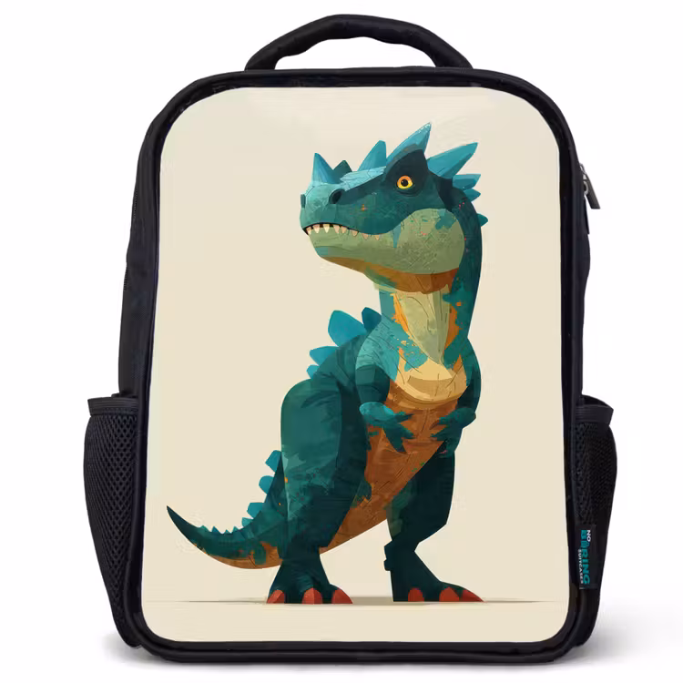 Sac à dos enfant - Noir - Colonne vertébrale - Dino - Bleu - Musculaire — 1