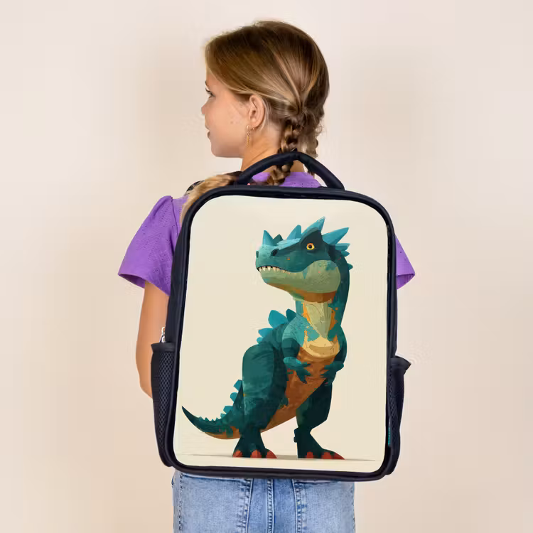 Sac à dos enfant - Noir - Colonne vertébrale - Dino - Bleu - Musculaire — 4