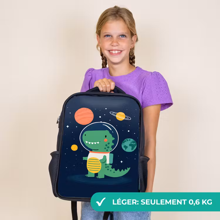Sac à dos enfant - Noir - Dino - Combinaison spatiale - Planètes — 9