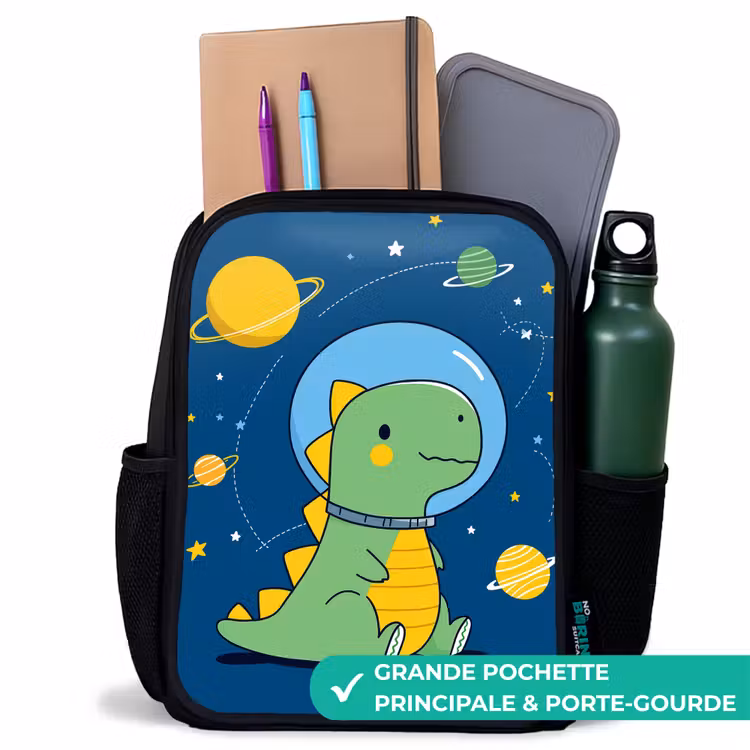 Sac à dos enfant - Noir - Dino - Espace - Planètes — 10
