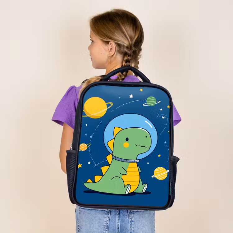 Sac à dos enfant - Noir - Dino - Espace - Planètes — 4