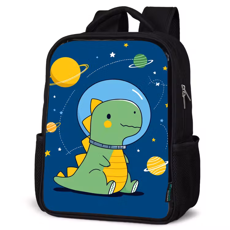 Sac à dos enfant - Noir - Dino - Espace - Planètes — 6