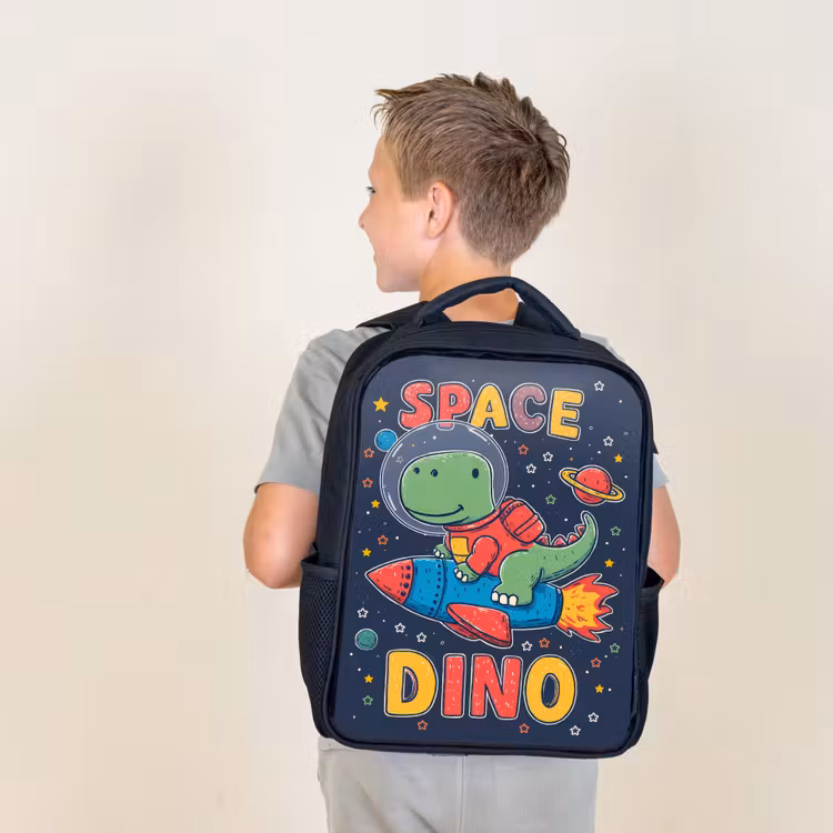 Sac à dos enfant - Noir - Dino - Rocket - Coloré — 2