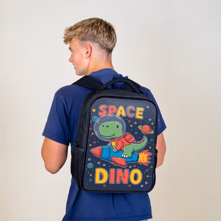 Sac à dos enfant - Noir - Dino - Rocket - Coloré — 5