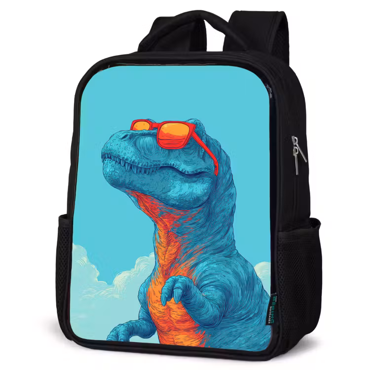 Sac à dos enfant - Noir - T-Rex - Blue - Clouds - Lunettes de soleil — 6