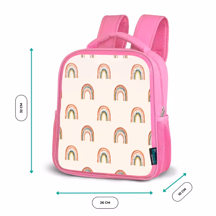 Sac à dos enfant - Rose - Boho - Arc-en-ciel - Motif — 3