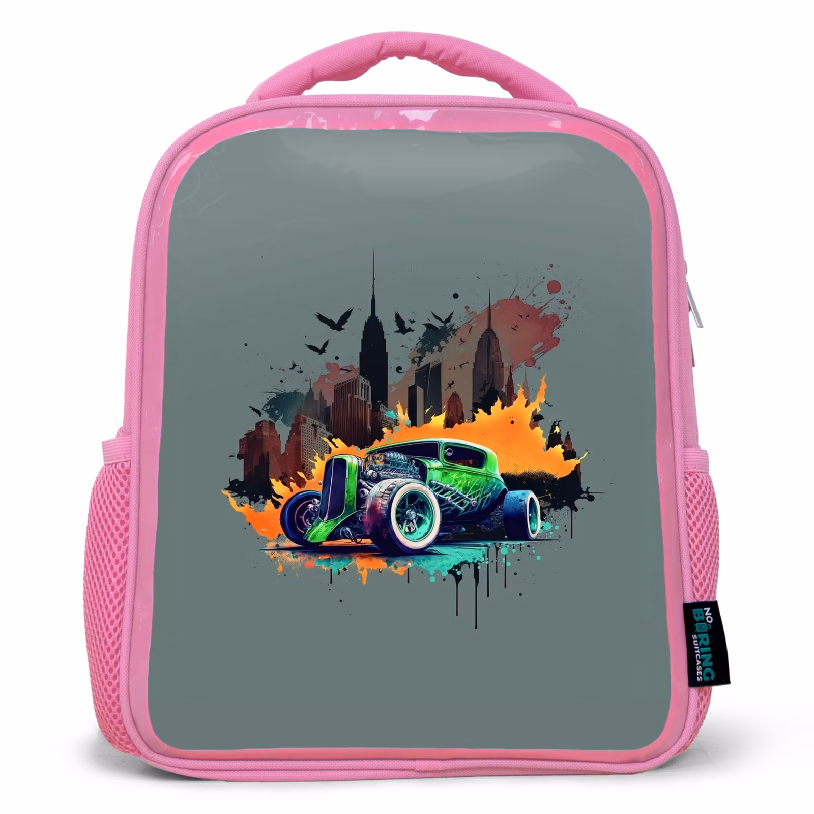 Sac à dos enfant - Rose - Voiture dans une ville fantôme — 1