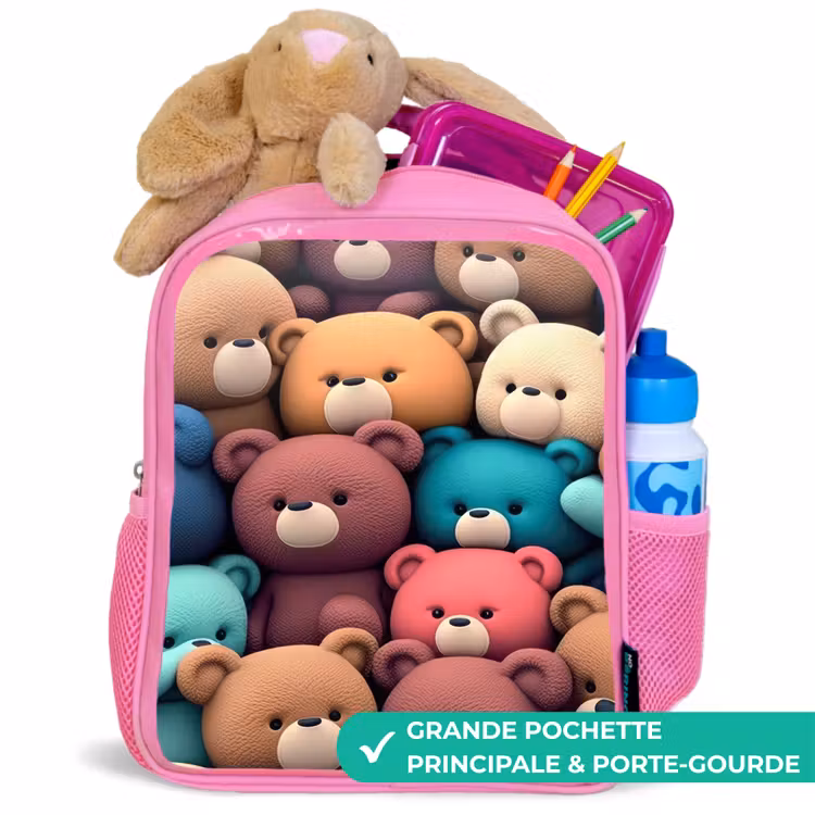 Sac à dos enfant - Rose - Bonanza des ours — 2