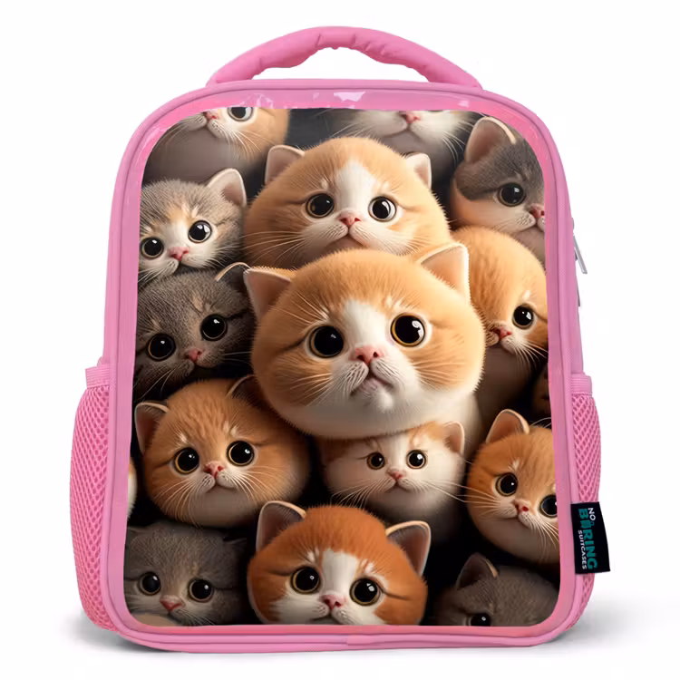 Sac à dos enfant - Rose - Chats en peluche — 1