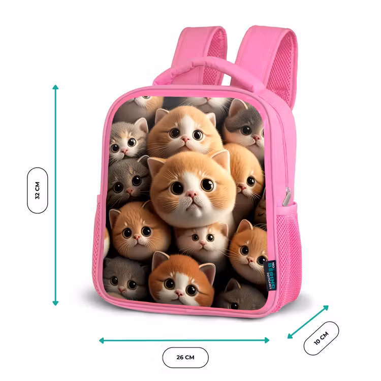 Sac à dos enfant - Rose - Chats en peluche — 3