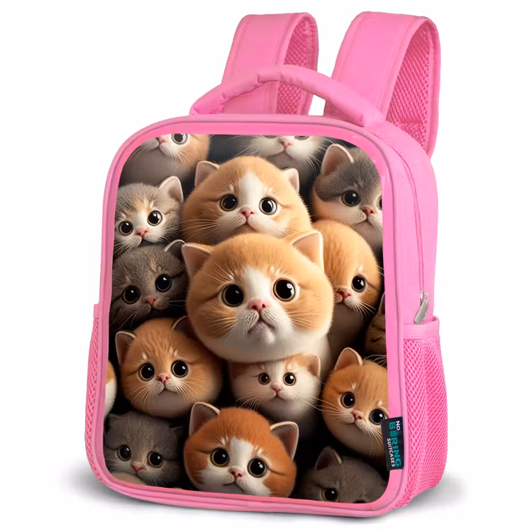 Sac à dos enfant - Rose - Chats en peluche — 4