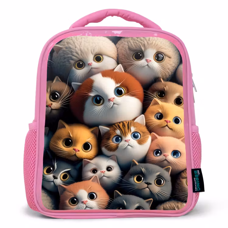 Sac à dos enfant - Rose - Chats orange — 1