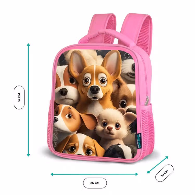 Sac à dos enfant - Rose - Chiens heureux — 3