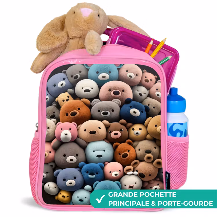 Sac à dos enfant - Rose - Fête de l'ours — 2