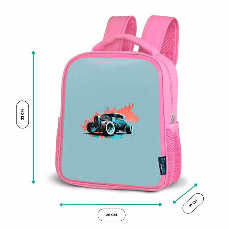 Sac à dos enfant - Rose - Hotrod turquoise — 3