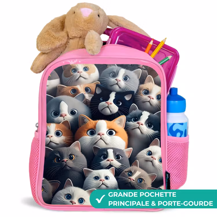 Sac à dos enfant - Rose - Museaux en peluche — 2